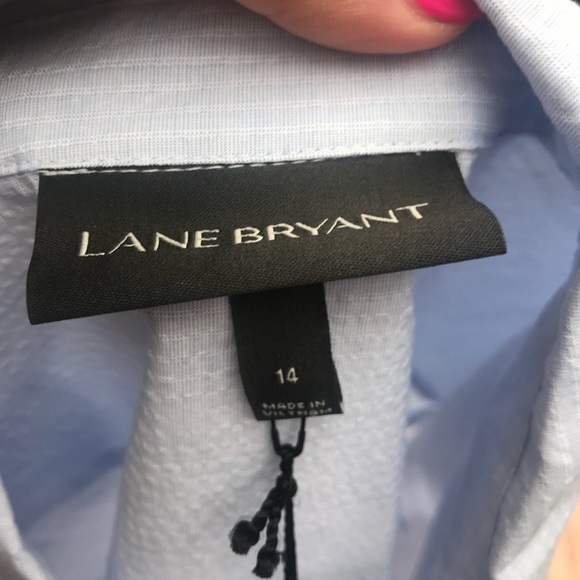 Lane Bryant Chambray Belted Top - Picture 5 of 7